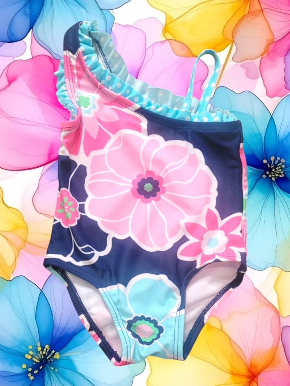 Ciroc Baby Girl's Floral One-piece Swimsuit